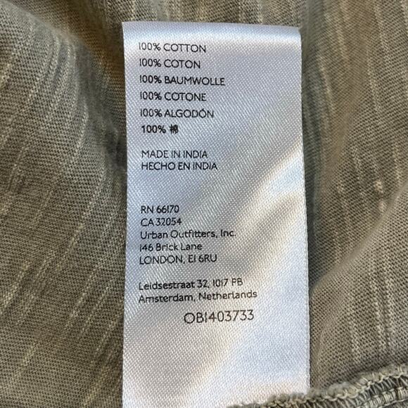 Pilcro Anthropologie Women’s Olive Wash Ruffled Sleeve‎ Open Back Long Sleeve S - Picture 6 of 7